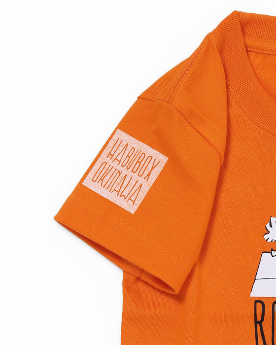 「ルートビア/スヌーピー」キッズ用Tシャツ（オレンジ） (7968192102612)